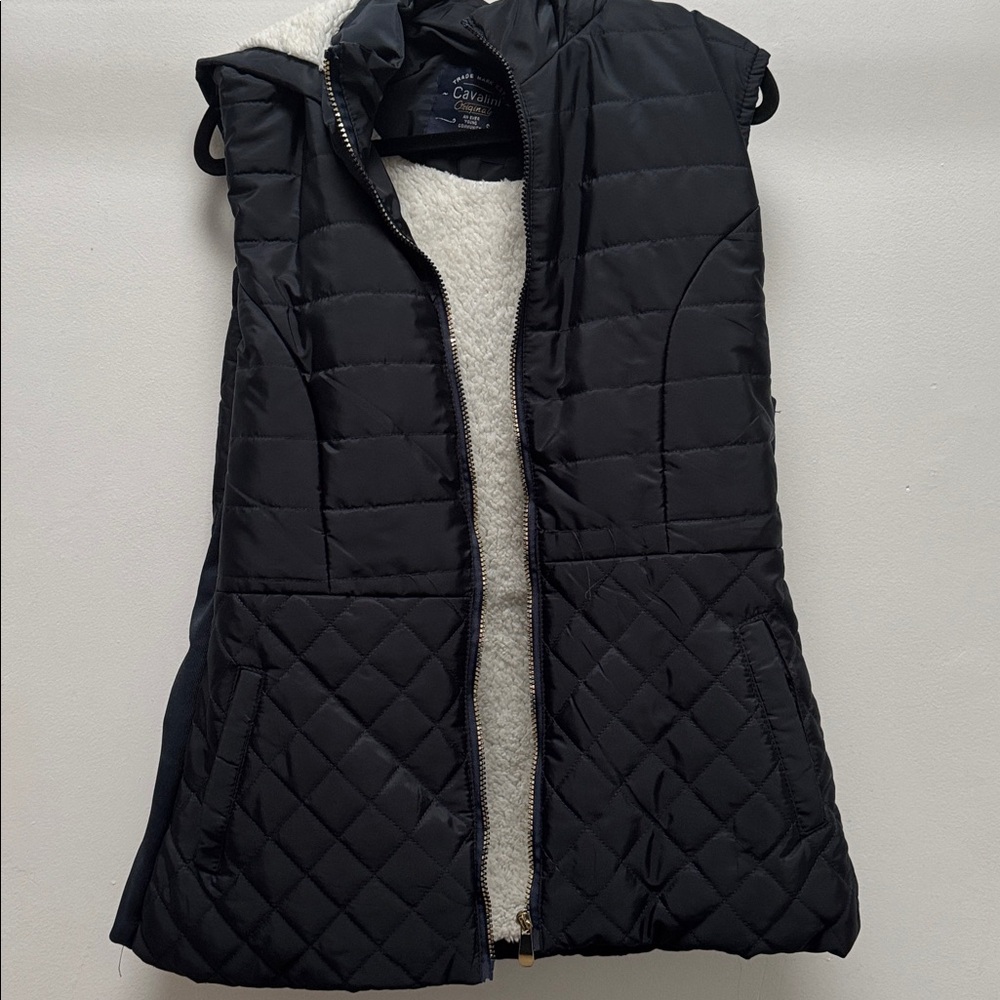 Cavalini Quilted Hooded VestBlue.New